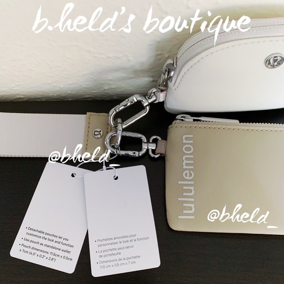 lululemon Dual Pouch Wristlet in Trench/White Opal OS Brand New NWT - Picture 4 of 15